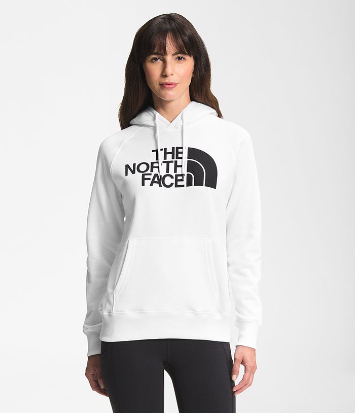 The North Face Womens Hoodie Half Dome Pullover 756YQZFTB - White